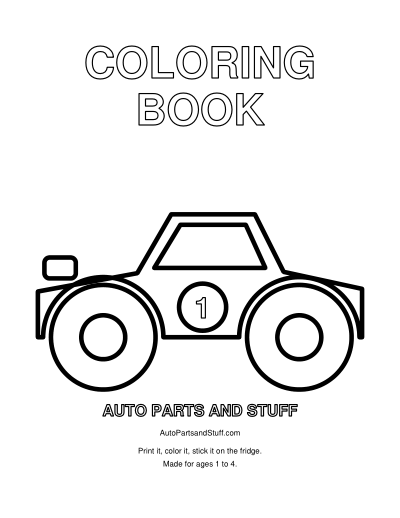 The first page of the coloring book for small children